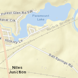 Niles Junction Ohio Street Map