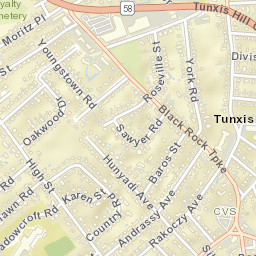 Tunxis Hill Connecticut Street Map