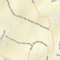 Fânzeres Street Map