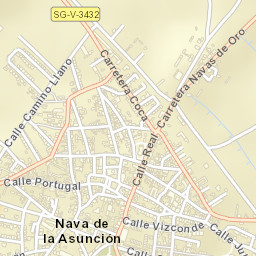 Nava de la Asunción Street Map