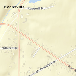 Evansville Ohio Street Map
