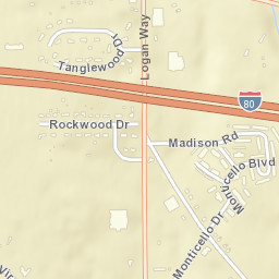 Halls Corners Ohio Street Map