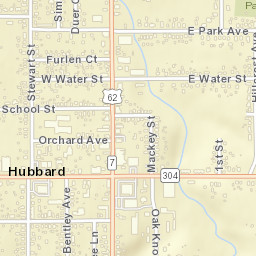 Hubbard Ohio Street Map