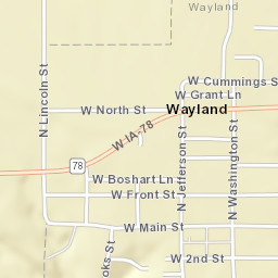 554-598 West Main Street Wayland IA Street Map