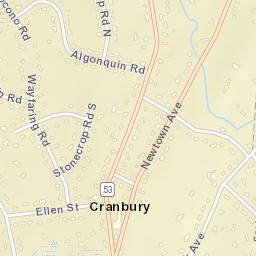 Cranbury Connecticut Street Map