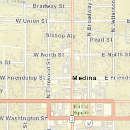Medina Ohio Street Map