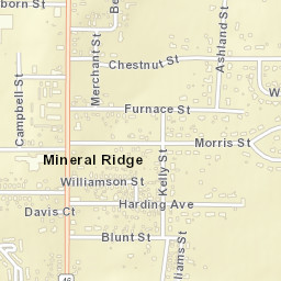 Mineral Ridge Ohio Street Map
