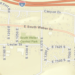 7271-7333 South 1375 East, South Weber Street Map