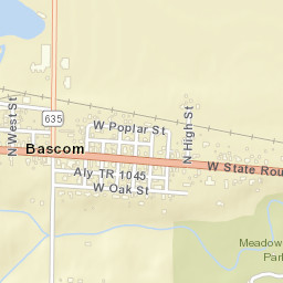 Bascom Ohio Street Map