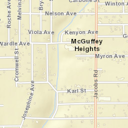McGuffey Heights Ohio Street Map