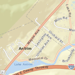 Antrim New York Street Map