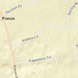 Ponus Connecticut Street Map