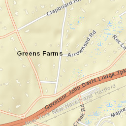 Greens Farms Connecticut Street Map