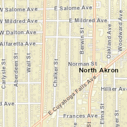 North Akron Ohio Street Map