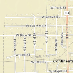 Continental Ohio Street Map