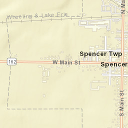 Spencer Ohio Street Map