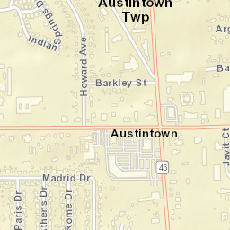 Austintown Ohio Street Map