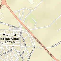 Madrigal de las Altas Torres Street Map