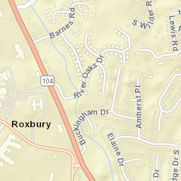 Roxbury Connecticut Street Map