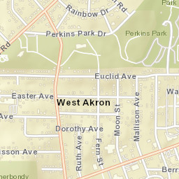 West Akron Ohio Street Map