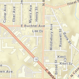 East Akron Ohio Street Map