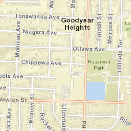 Goodyear Heights Ohio Street Map