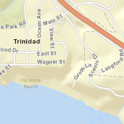 Trinidad California Street Map