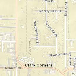 Clark Corners Ohio Street Map