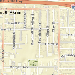 South Akron Ohio Street Map