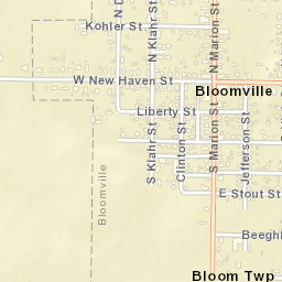 Bloomville Ohio Street Map
