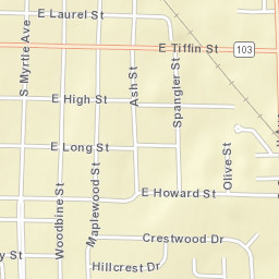 Willard Ohio Street Map