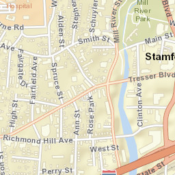 Stamford, Connecticut Street Map