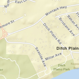 Ditch Plains New York Street Map