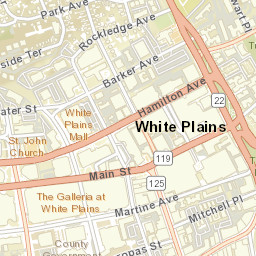 White Plains New York Street Map