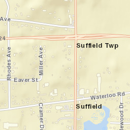 Suffield Ohio Street Map