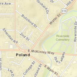 Poland Ohio Street Map