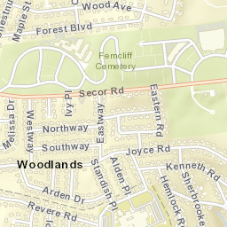 Woodlands New York Street Map