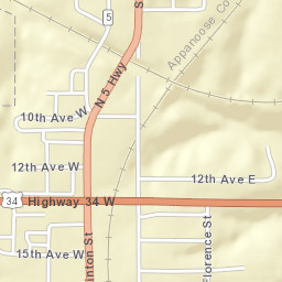 2-198 West U.S. Highway 34, Albia, IA  Street Map