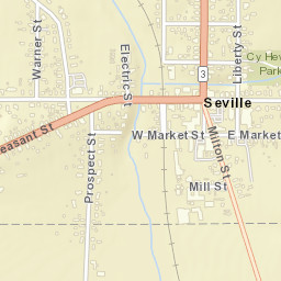 Seville Ohio Street Map