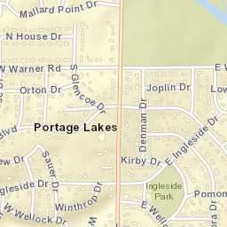 Portage Lakes Ohio Street Map