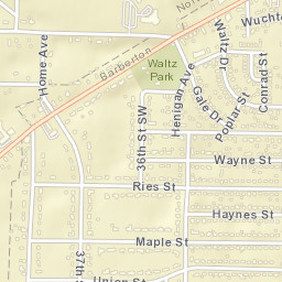 1628-1698 Maple Street, Barberton, OH  Street Map