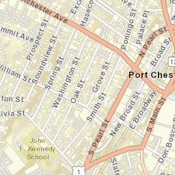Port Chester New York Street Map