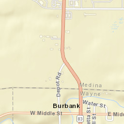 Burbank Ohio Street Map