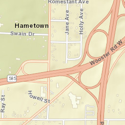 Hametown Ohio Street Map