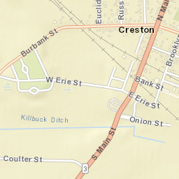 Creston Ohio Street Map