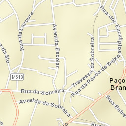 Paços de Brandão Street Map