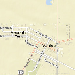 Vanlue Ohio Street Map
