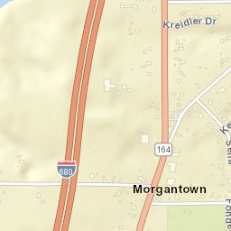 Morgantown Ohio Street Map
