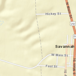 Savannah Ohio Street Map