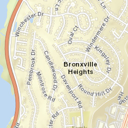 Bronxville Heights New York Street Map